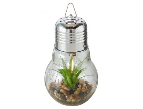 Декоративный подвесной светильник "Флорариум", теплая белая LED подсветка, пластик, батарейки, 23х14 см, Boltze
