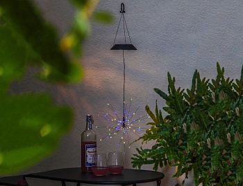 Садовый светильник подвесной SOLAR FIREWORK ("Фейерверк") на солнечной батарее, 90 разноцветных микро LED-огней, 50х26 см, STAR trading