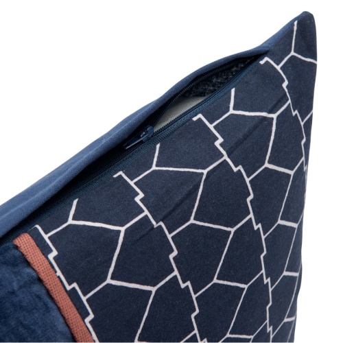 Чехол на подушку из хлопкового бархата с геометрическим принтом из коллекции ethnic, 45х45 см фото 5
