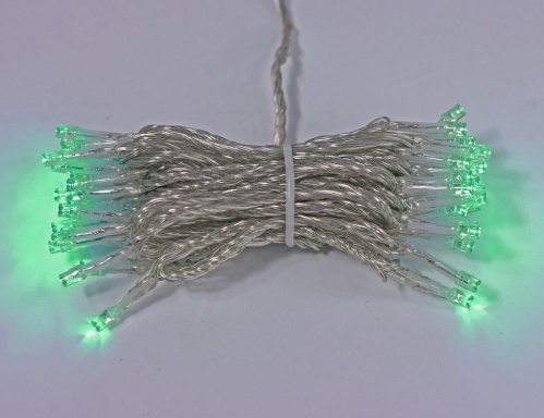 Электрогирлянда "Нить - премиум класс" на силиконовом проводе, 50 LED ламп, 5 м, БАТАРЕЙКИ, BEAUTY LED фото 2
