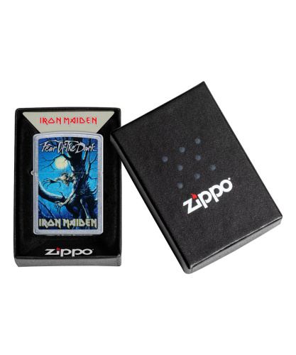 Зажигалка Zippo Iron Maiden, покрытие Street Chrome™, латунь/сталь, серебристая, матовая фото 2