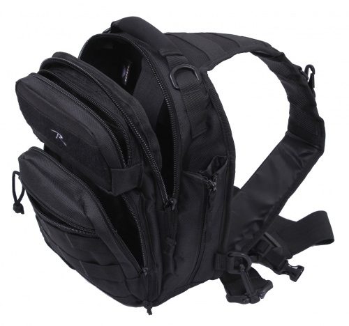Тактический однолямочный рюкзак Rothco Compact (черный) фото 5