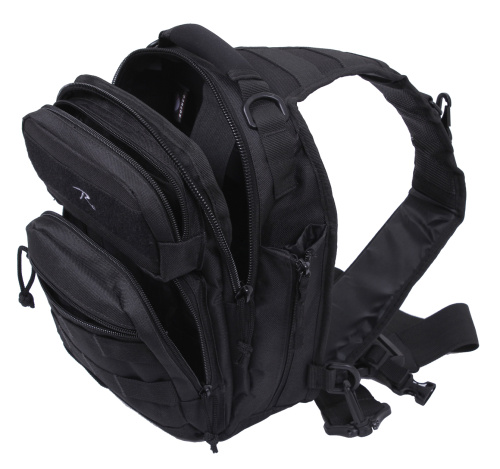 Тактический однолямочный рюкзак Rothco Compact (черный) фото 4