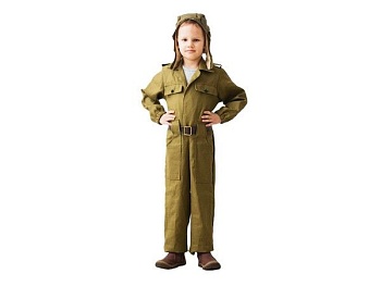 Детский военный костюм "Танкист", 122-134 см, 5-7 лет, Бока