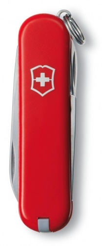 Нож-брелок Victorinox Classic, 58 мм, 7 функций, красный карт.коробка фото 2