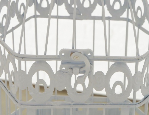Декоративная клетка для птиц "Дэйзи" металлическая, белая, Boltze фото 3