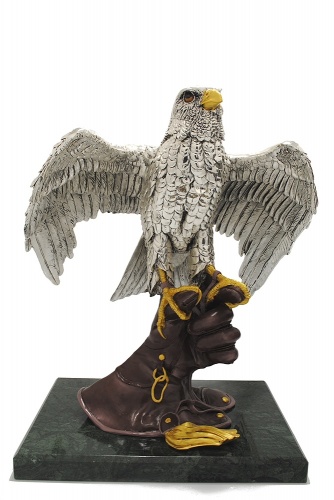 Скульптура "Орел на перчатке" (Linea "Novita"), посеребрение фото 2