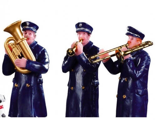 Настольная композиция 'Пожарный джаз-бэнд', 6.8х12.7х5.9 см, LEMAX фото 3