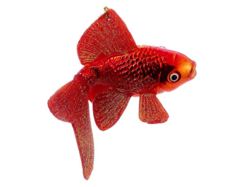 Ёлочная игрушка ЗОЛОТАЯ РЫБКА, стекло, 13 см, Kurts Adler