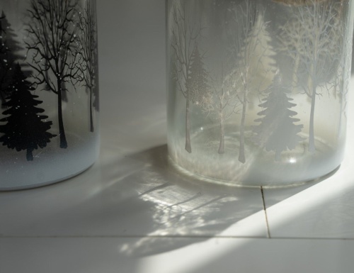 Светильник "Зимний лес", силуэт, тёплый белый LED-огонь, 27х14 см, батарейки, Edelman фото 3
