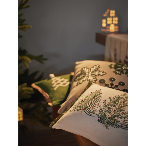 Подушка декоративная с вышивкой snow flakes из коллекции new year essential, 45х45 см фото 8