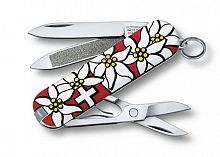 Нож-брелок Victorinox Classic, 58 мм, 7 функций, 'Edelweiss', 0.6203.840