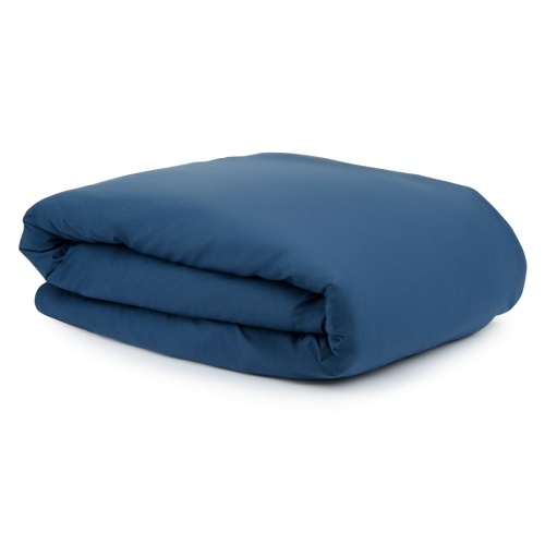 Комплект постельного белья полутораспальный темно-синего цвета из органического стираного хлопка из коллекции essential фото 5