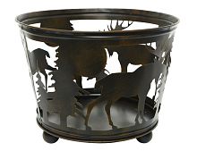 Чаша для костра ЛОСИНЫЙ ОСТРОВ, металл, тёмно-коричневый, 45x45x35 см, уличная, Kaemingk
