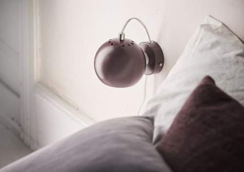 Лампа настенная ball, D12 см, хром в глянце, серый шнур фото 4