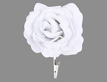Украшение "Бархатная роза" на клипсе, полиэстер, 18х12 см, Edelman