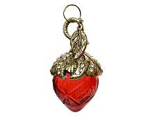 Ёлочная игрушка ОРЕШЕК БИЖУ, стекло, красный, 13 см, подвеска, Kaemingk