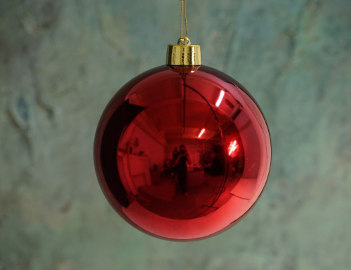 Пластиковый шар глянцевый, цвет: красный, 250 мм, Winter Deco фото 3