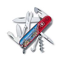 Нож Victorinox Climber Zurich, 91 мм, 14 функций, полупрозрачный красный (подар. упак.)