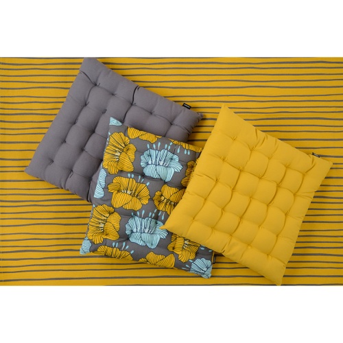 Подушка на стул из хлопка горчичного цвета из коллекции prairie, 40х40 см фото 7