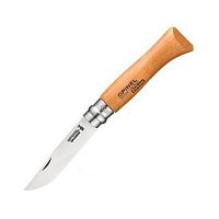 Нож Opinel №8, углеродистая сталь, рукоять из дерева бука + чехол
