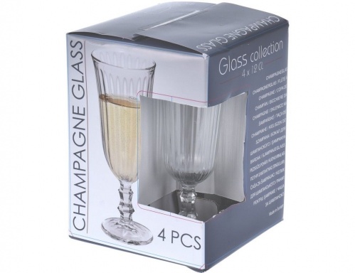 Набор фужеров для шампанского "Королевский тюльпан", стекло, 120 мл (4 шт.), Koopman International фото 2