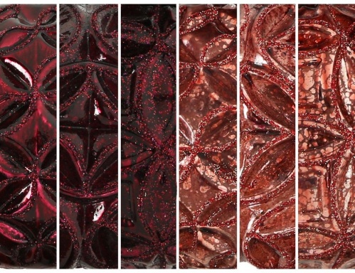 Набор коллекционных стеклянных ёлочных шаров "Кармелио", марсала, розовый бархат, 10 см, упаковка 6 шт., Boltze фото 2