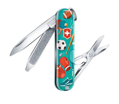 Нож-брелок Victorinox Classic LE 2020, 58 мм, 7 функций, "Sports World"