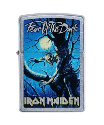 Зажигалка Zippo Iron Maiden, покрытие Street Chrome™, латунь/сталь, серебристая, матовая фото 5