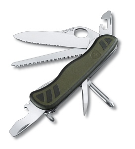 Нож Victorinox Soldiers Knife, 111 мм, 10 функций, зеленый