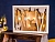 Светящаяся объемная композиция ОЛЕНИ И СНЕЖИНКИ, дерево, тёплые белые LED-огни, 39x30 см, батарейки, Kaemingk