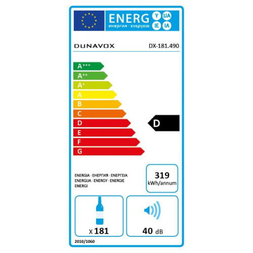 Винный шкаф Dunavox DX-181.490SDSK фото 10