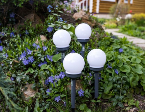 Садовые светильники Solar МОЛОЧНАЯ РАДУГА на солнечной батарее, RGB LED-огни, 27 см, набор - 4 шт., Kaemingk (Lumineo) фото 2
