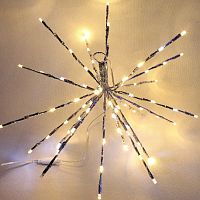 Светодиодное украшение "еж", 20 лучей, 80 теплых белых LED ламп, 40 см, уличное, SNOWHOUSE