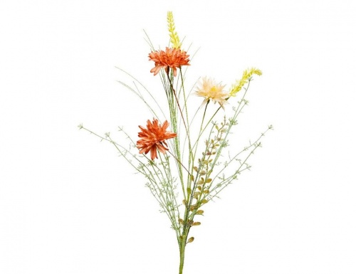Искусственные полевые цветы "Привет от лета", декоративная ветка, полиэстер, оранжевые, 60 см, Kaemingk фото 3