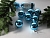 Набор однотонных пластиковых шаров, глянцевые, бирюзовые, 60 мм, упаковка 10 шт., Winter Decoration
