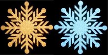 Снежинка "Кристалл" макси цвета в ассортименте (пенофлекс)