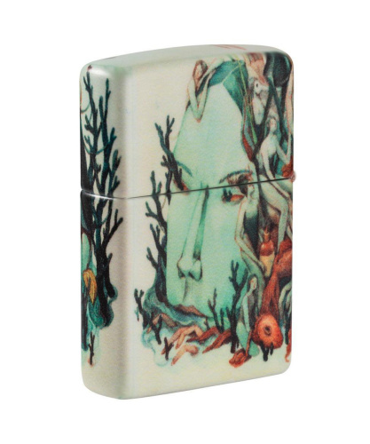 Зажигалка Zippo Classic, покрытие White Matte, латунь/сталь, разноцветная, матовая фото 6