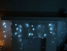 Светодиодная гирлянда Бахрома, 900 холодных белых LED-огней, 30х0.9 м, контроллер, таймер, белый провод ПВХ, уличная, Kaemingk