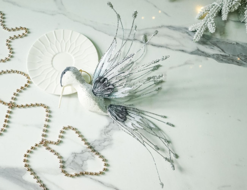 Ёлочная игрушка ПТИЧКА ДИДИ, пенополистирол, 28 см, Winter Deco фото 3