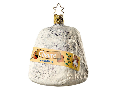 Ёлочная игрушка ФРАНЦУЗСКИЙ КОЗИЙ СЫР, стекло, 9 см, Inge Glas фото 2