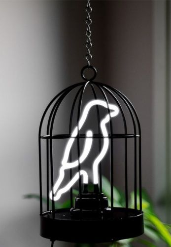 Светильник неоновый bird in a cage фото 4