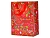 Подарочный пакет РОЖДЕСТВЕНСКИЙ БУКЕТ, красный, 18х24х8 см, Kaemingk (Decoris)