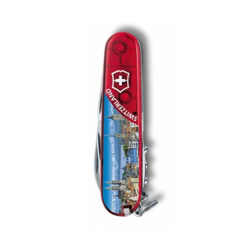 Нож Victorinox Climber Zurich, 91 мм, 14 функций, полупрозрачный красный (подар. упак.) фото 5