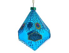 Ёлочная игрушка ПИКОК АЙС, стекло, бирюзовый, 11 см, Kurts Adler