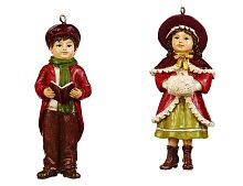 Набор ёлочных игрушек в викторианском стиле РЕТРО-КОЛЯДКИ, полистоун, 11 см (2 шт.), Goodwill