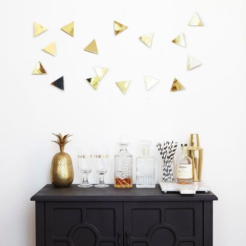 Декор для стен confetti triangles латунь фото 3