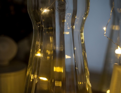 Стеклянная ваза АДОНИ, ручной работы, прозрачная, 35 см, Kaemingk (Decoris) фото 2