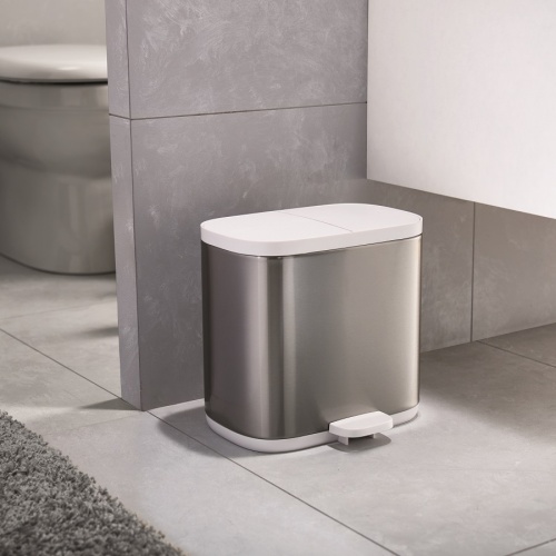 Контейнер мусорный split™ для ванной комнаты, нержавеющая сталь фото 8
