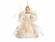 Ёлочная игрушка "Ангел-нежность", золотисто-кремовый, полистоун, 17.5 см, Goodwill